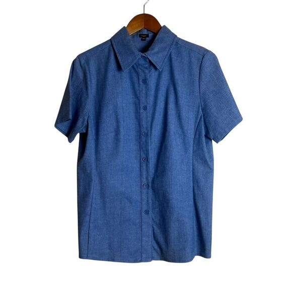 3 for $30! Haggar denim short sleeve shirt. Size medium - Picture 1 of 7